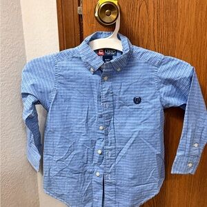 Chaps Kids Light Blue Plaid Button-Down Shirt